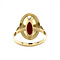 vintage Gouden vintage ring met bloedkoraal 14 krt