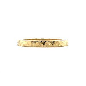 Gold hammered ring 18 kt