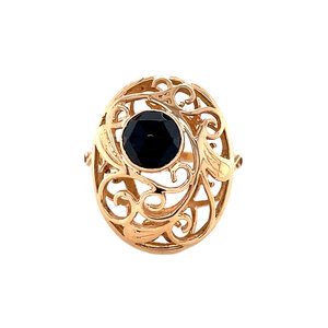 Gouden ring met granaat 14 krt