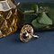 vintage Gouden vintage ring met granaat 14 krt
