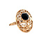 vintage Gouden vintage ring met granaat 14 krt