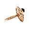 vintage Gouden vintage ring met granaat 14 krt