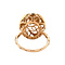 vintage Gouden vintage ring met granaat 14 krt