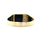 vintage Gold vintage signet ring with onyx and diamond 14 kt