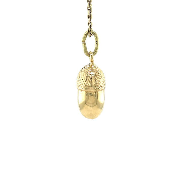vintage Golden vintage acorn pendant 14 kt