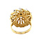 vintage Gouden vintage entourage ring met robijn en diamant 18 krt
