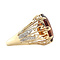 vintage Gouden vintage ring met citrien en diamant 14 krt
