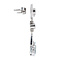 vintage Witgouden vintage oorstekers met aquamarijn en diamant 14 krt