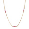 vintage Gouden vintage gourmet collier met rozenkwarts 14 krt