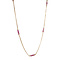 vintage Gouden vintage gourmet collier met rozenkwarts 14 krt