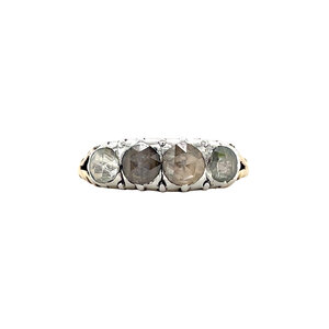 Gouden ring met roosdiamant 14 krt/925