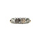 vintage Gouden vintage rijring met roosdiamant 14 krt/925