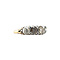 vintage Gouden vintage rijring met roosdiamant 14 krt/925