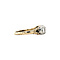 vintage Gouden vintage rijring met roosdiamant 14 krt/925