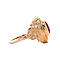 vintage Roségouden vintage ring met robijn 14 krt