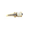 vintage Gouden vintage ring met parel en diamant 14 krt