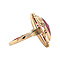 vintage Gouden vintage ring met robijn 14 krt