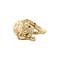 vintage Gouden vintage panter ring met smaragd14 krt