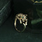 vintage Gouden vintage panter ring met smaragd14 krt