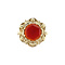 vintage Vintage ring met carneool, granaat en turkoois 8 krt