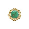 vintage Vintage ring met carneool, granaat en turkoois 8 krt