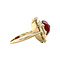 vintage Vintage ring met carneool, granaat en turkoois 8 krt