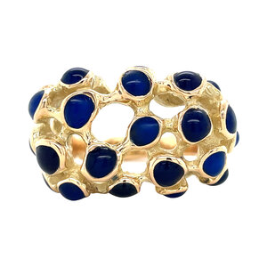Gold ring with gemstone 14 kt