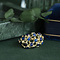 vintage Gouden vintage ring met kleursteen 14 krt