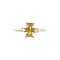 vintage Gouden vintage ring met citrien en diamant 14 krt