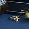 vintage Gouden vintage ring met citrien en diamant 14 krt