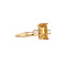vintage Gouden vintage ring met citrien en diamant 14 krt