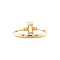 vintage Gouden vintage ring met citrien en diamant 14 krt