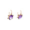 vintage Rose-gold vintage drop earrings with amethyst and pearl 8 kt