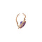 vintage Rose-gold vintage drop earrings with amethyst and pearl 8 kt