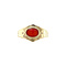 vintage Gouden vintage ring met bloedkoraal 14 krt