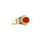 vintage Gold vintage ring with blood coral 14 kt
