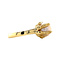 vintage Gouden vintage klauw ring met parel 18 krt