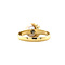 vintage Gouden vintage klauw ring met parel 18 krt