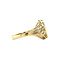 vintage Gouden vintage ring met stier 14 kt