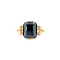 vintage Golden vintage ring with hematite 14 kt