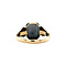 vintage Golden vintage ring with hematite 14 kt