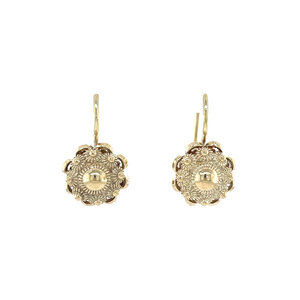 Gold Zeeuwse knop earrings 14 kt