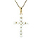 vintage Gold vintage cross pendant with pearl 14 kt