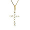 vintage Gold vintage cross pendant with pearl 14 kt