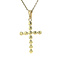vintage Gold vintage cross pendant with pearl 14 kt