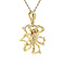 vintage Gouden vintage hanger met parel 14 krt