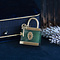 vintage Vintage lock pendant with jade 12 kt