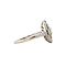 vintage Witgouden vintage dubbele entourage ring met saffier en diamant 14 krt