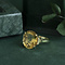 vintage Gouden vintage ring met citrien 18 krt
