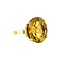 vintage Gouden vintage ring met citrien 18 krt